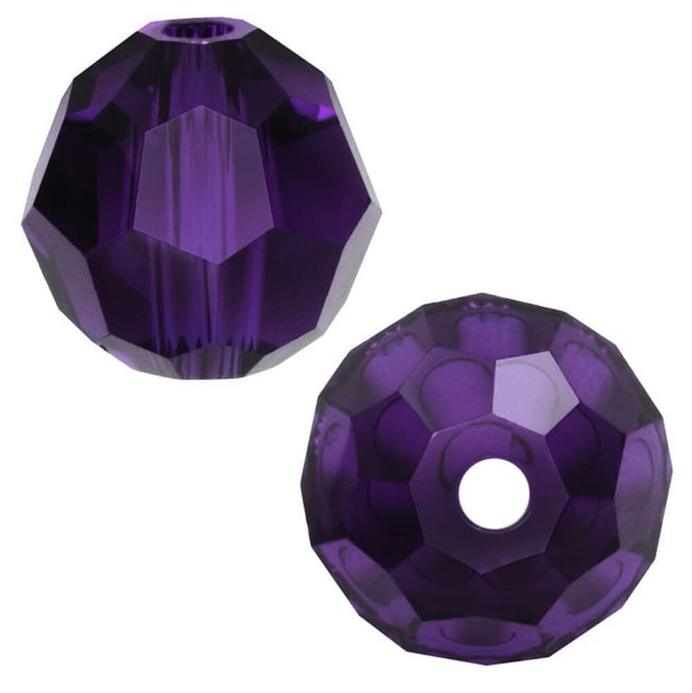 4205 100pcs Adabele Austrian 10mm Faceted Loose Round Crystal Beads Purple